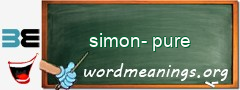 WordMeaning blackboard for simon-pure